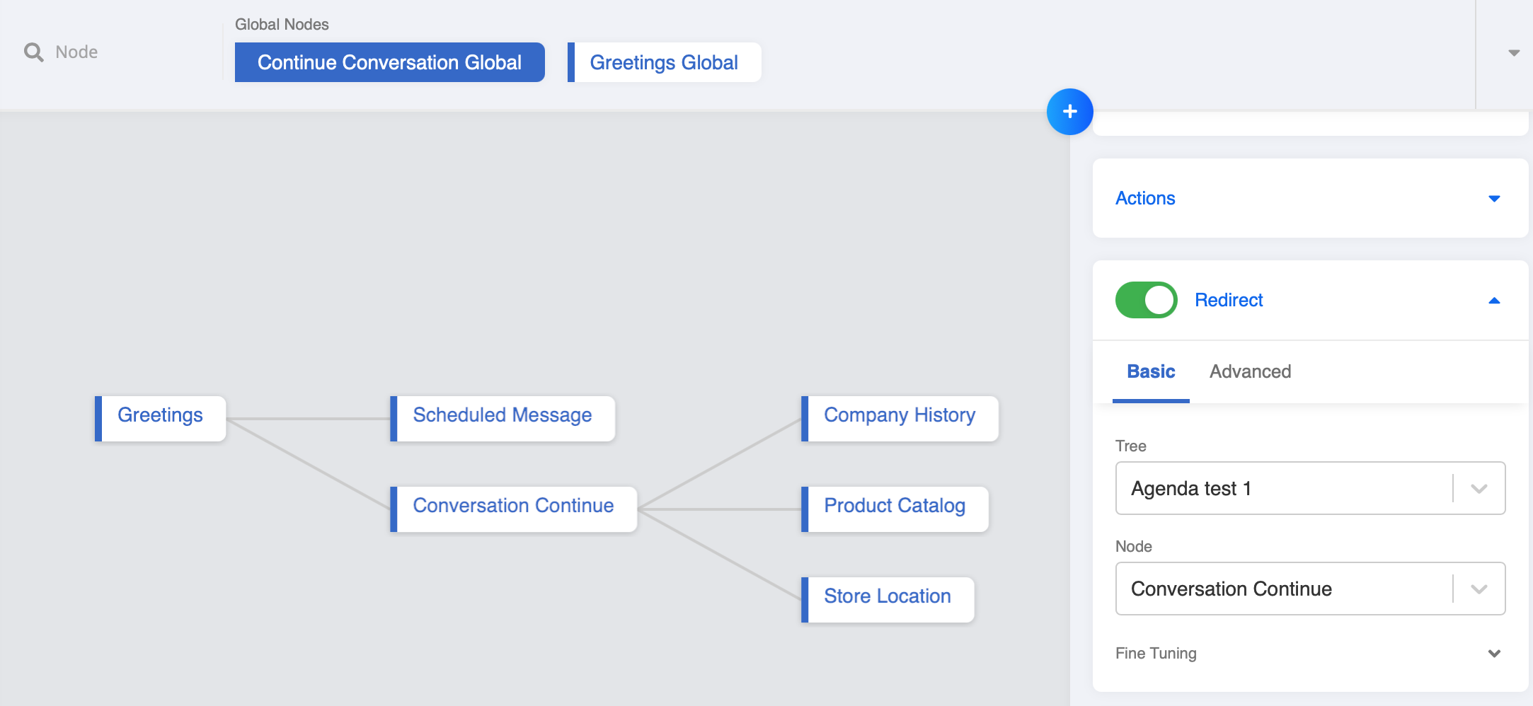Redirect to Converseation